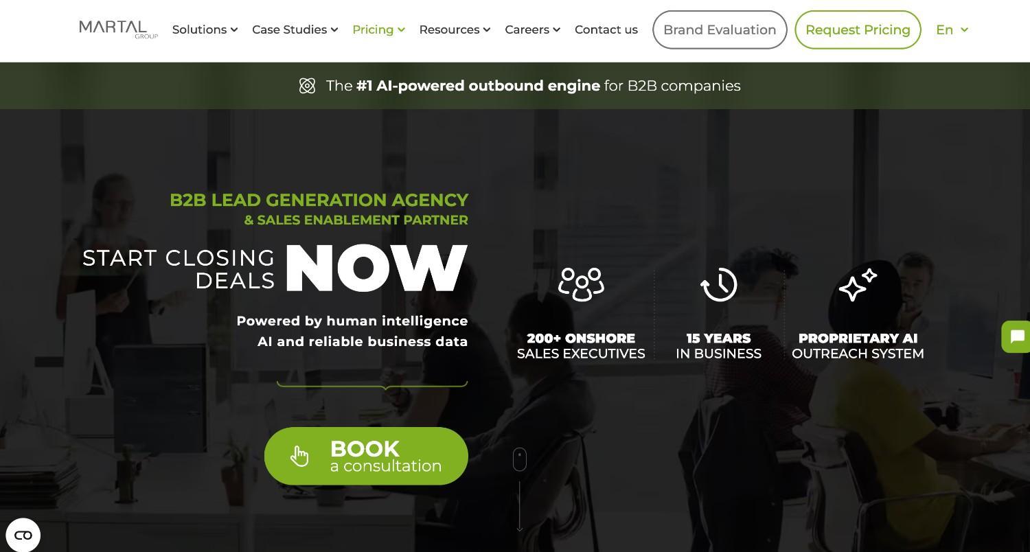 Martal Group homepage