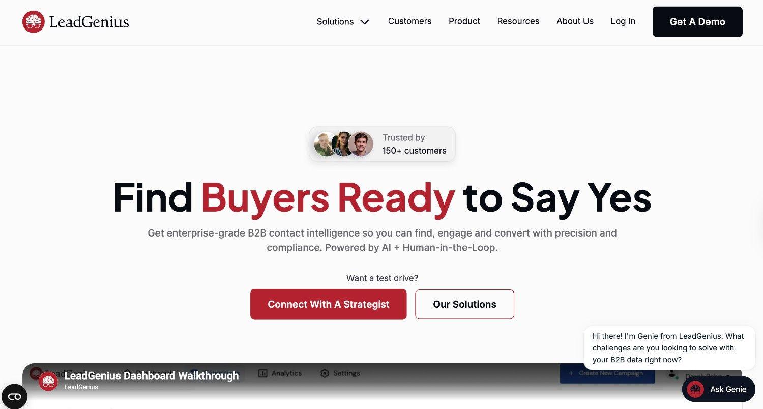 LeadGenius homepage