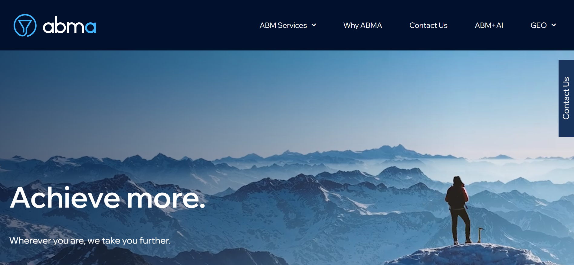 The ABM Agency specialist homepage for B2B account-based marketing services