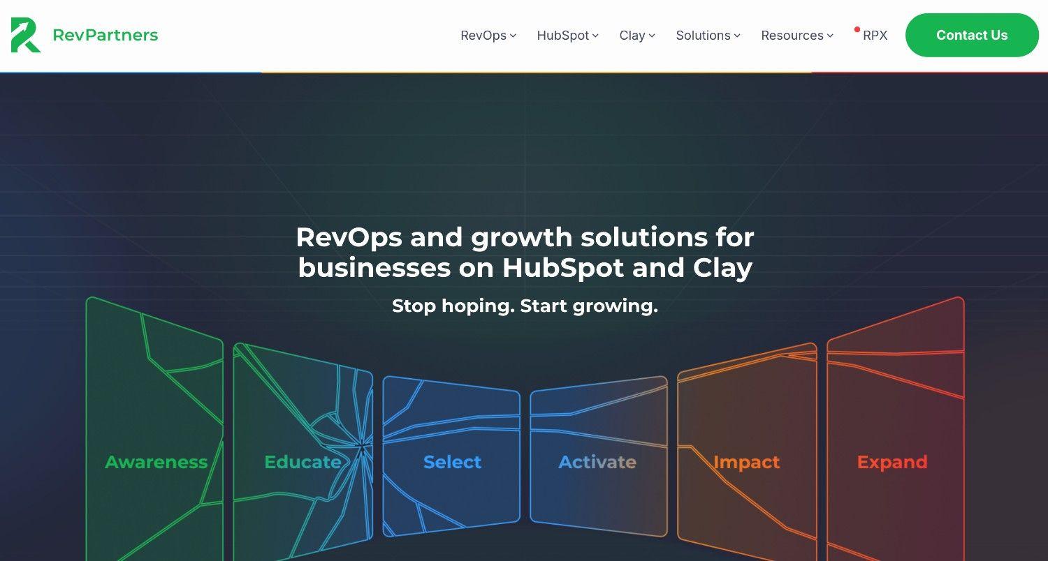 RevPartners homepage