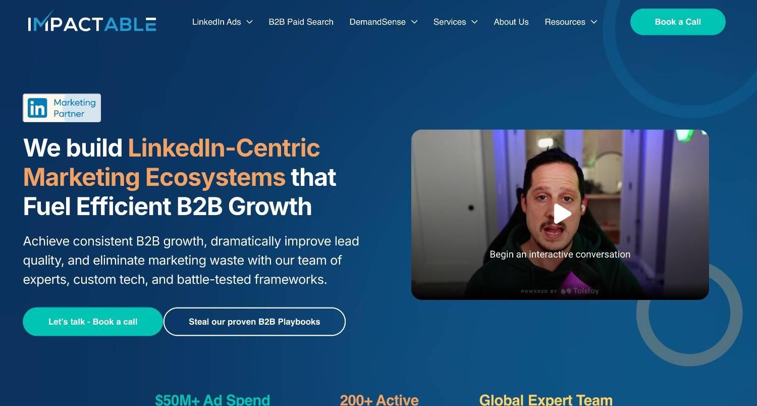 Impactable homepage