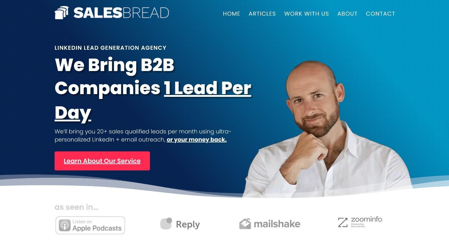 SalesBread homepage