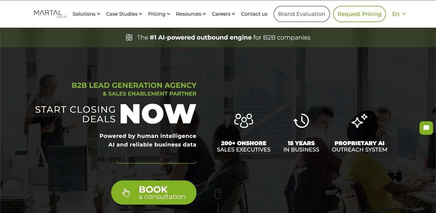 Martal Group homepage