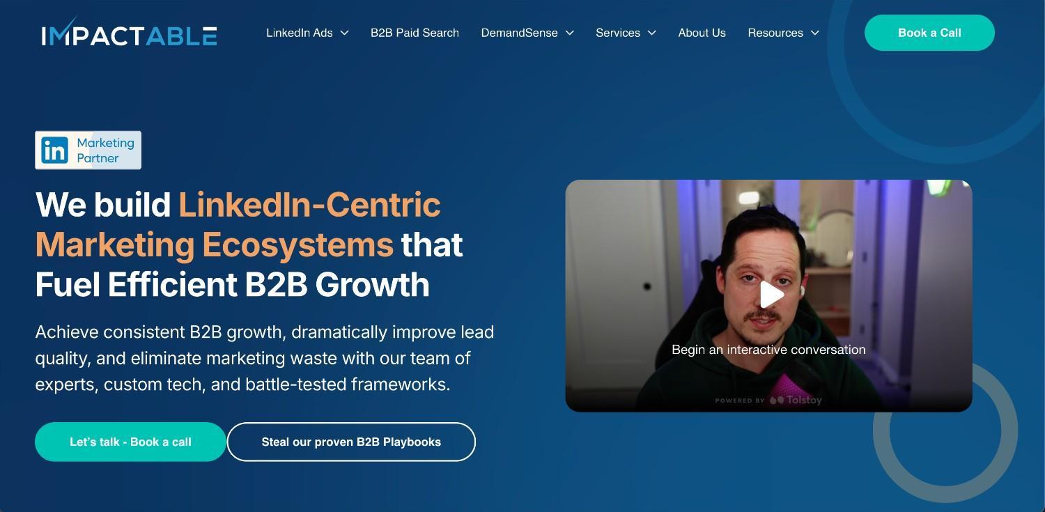 Impactable homepage