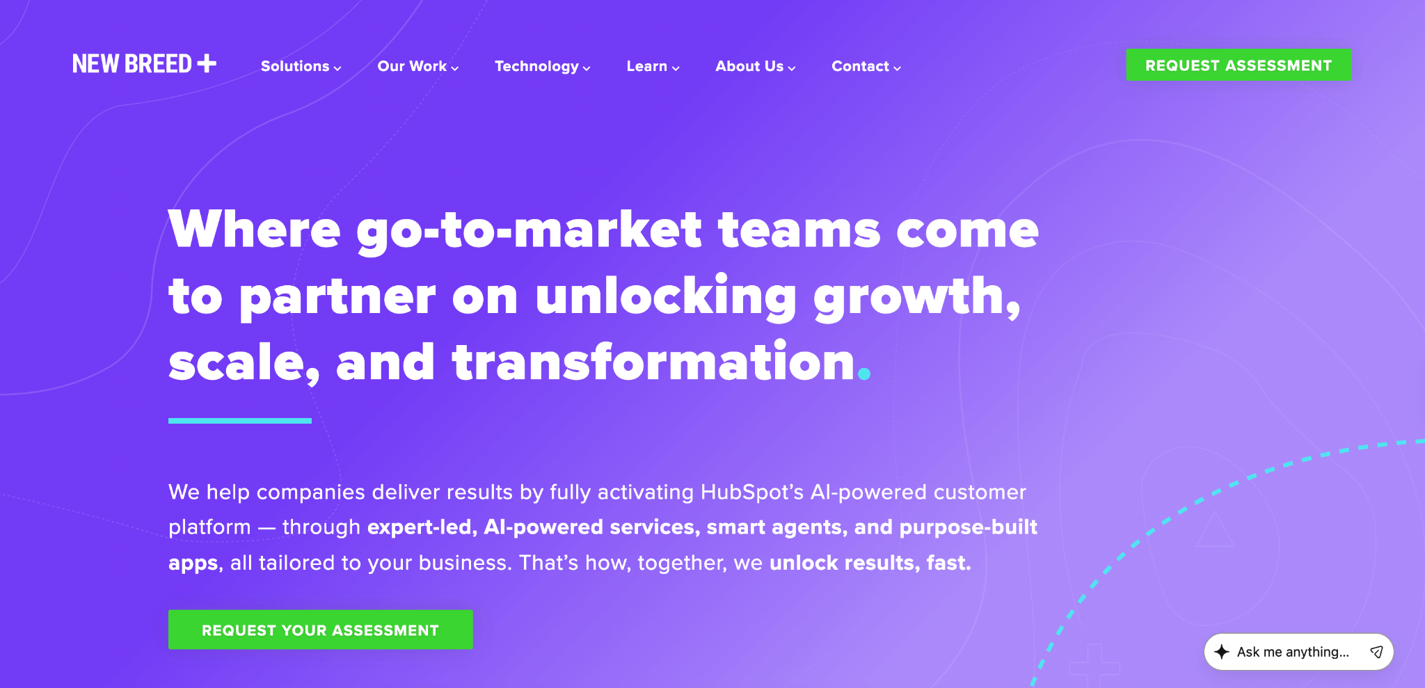 New Breed homepage, a HubSpot partner combining CRM implementation and demand generation